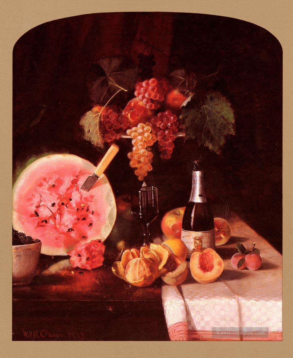 Stillleben mit Wassermelone Impressionismus William Merritt Chase Ölgemälde